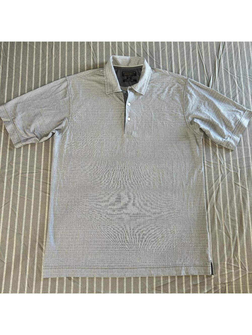 Cutter & Buck Signature Collection Polo Shirt Mens Size L Gray